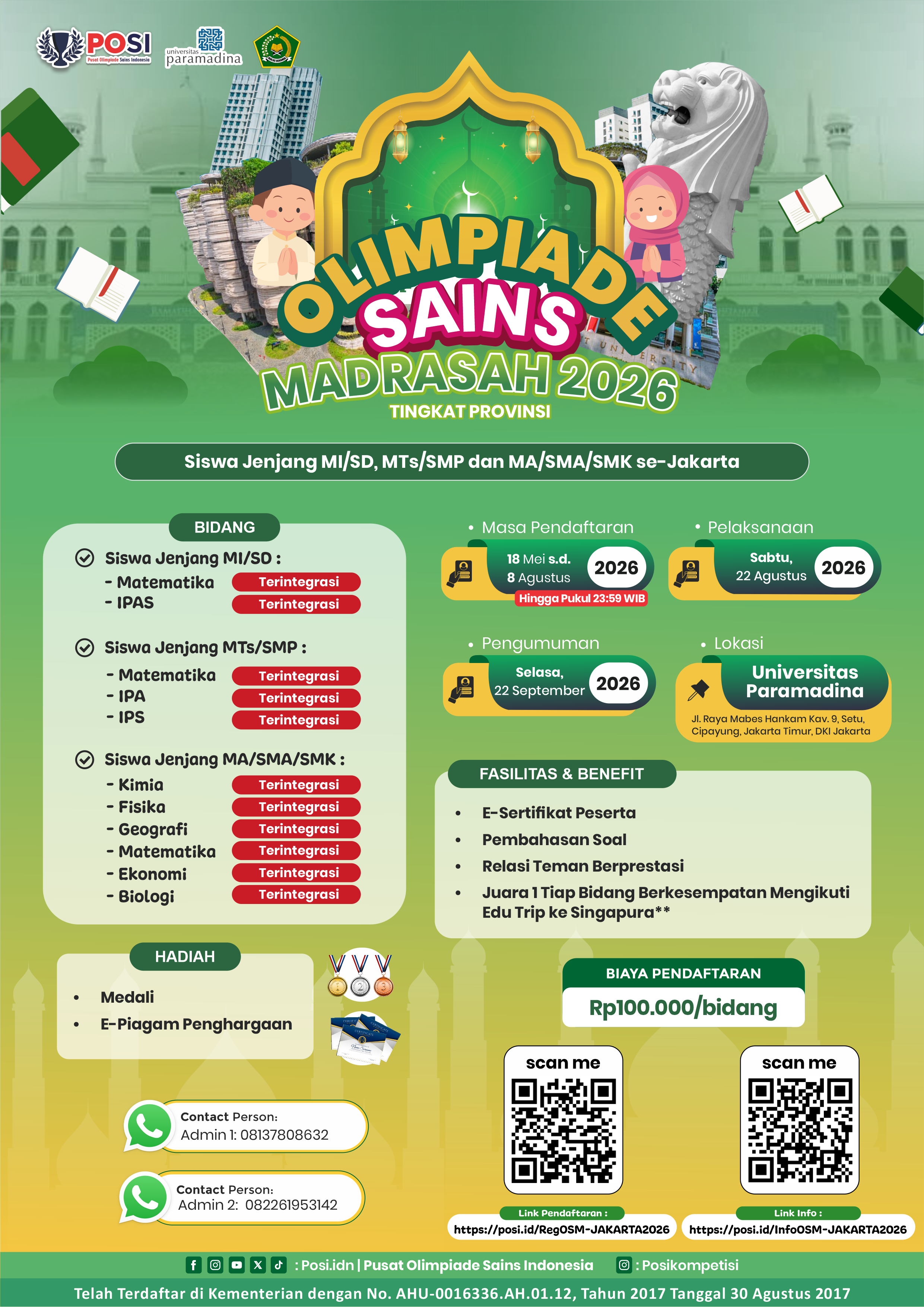 OLIMPIADE SAINS MADRASAH (OSM) PROVINSI JAKARTA 2026
