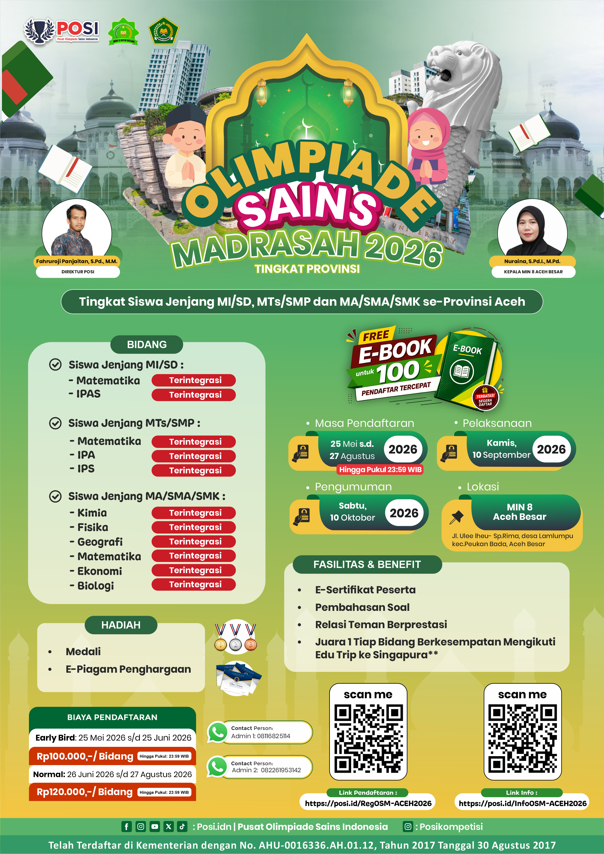 OLIMPIADE SAINS MADRASAH (OSM) PROVINSI ACEH TAHUN 2026