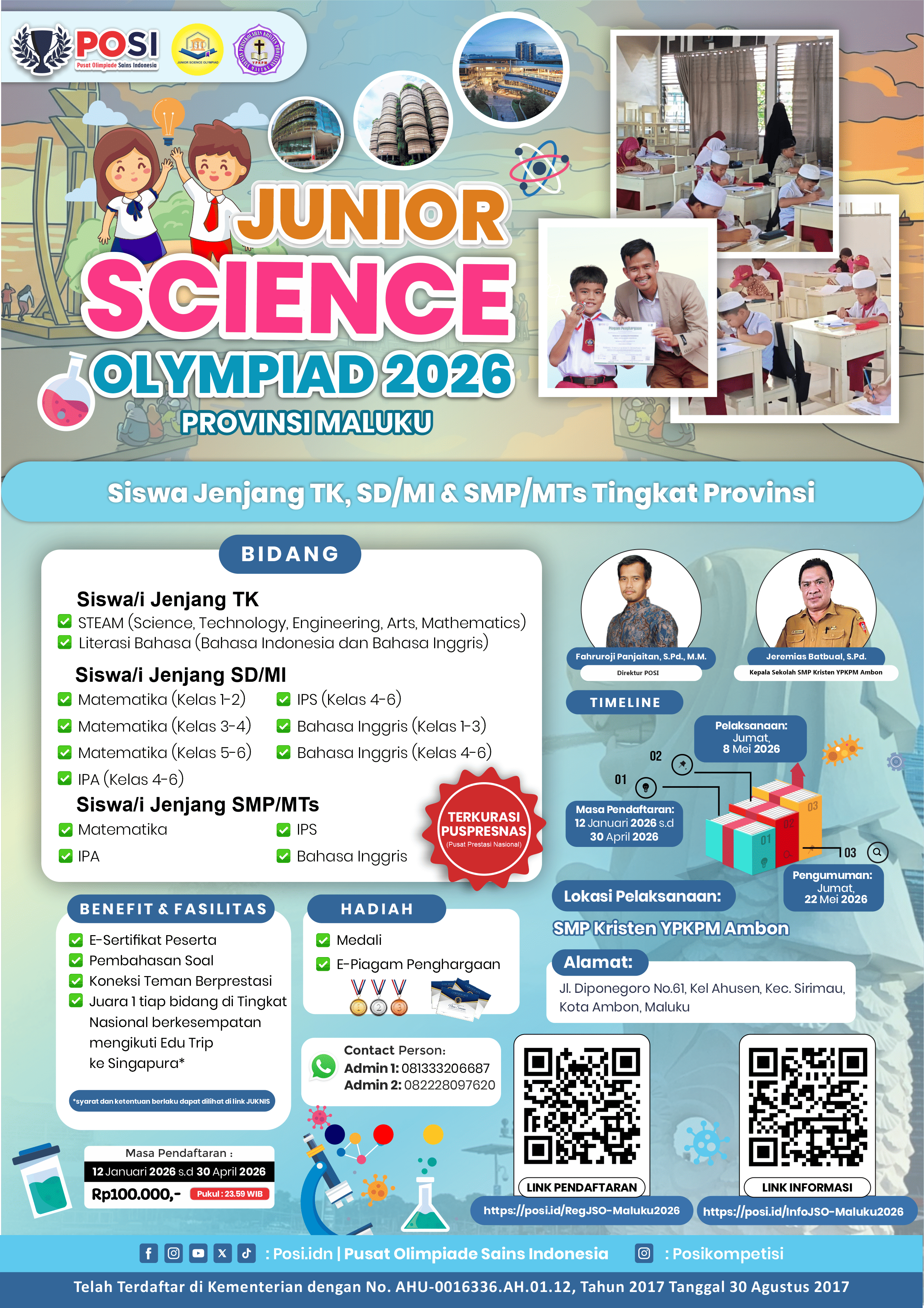 Junior Science Olympiad (JSO) Tahun 2026 Provinsi Maluku
