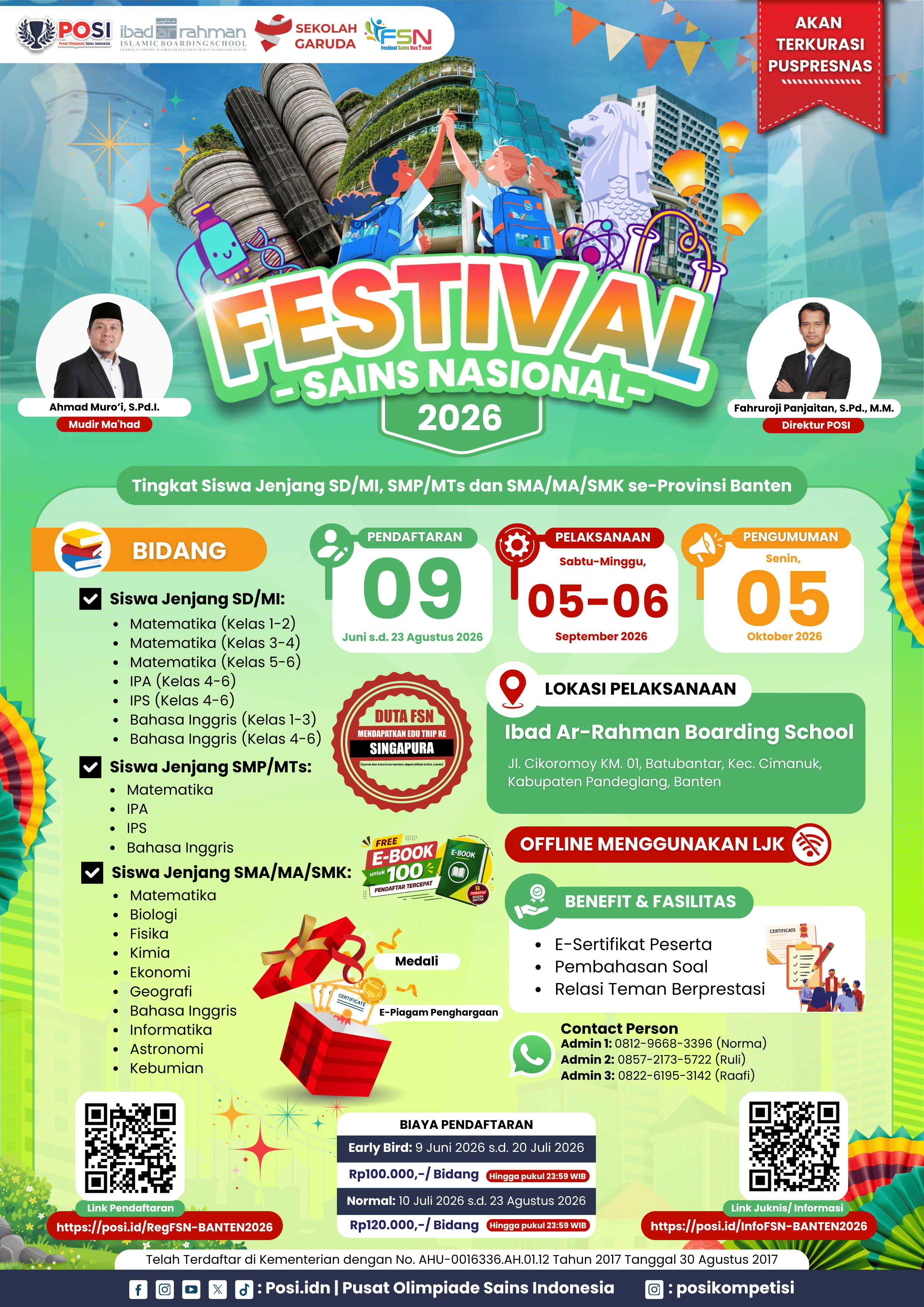 FESTIVAL SAINS NASIONAL (FSN) PROVINSI BANTEN TAHUN 2026