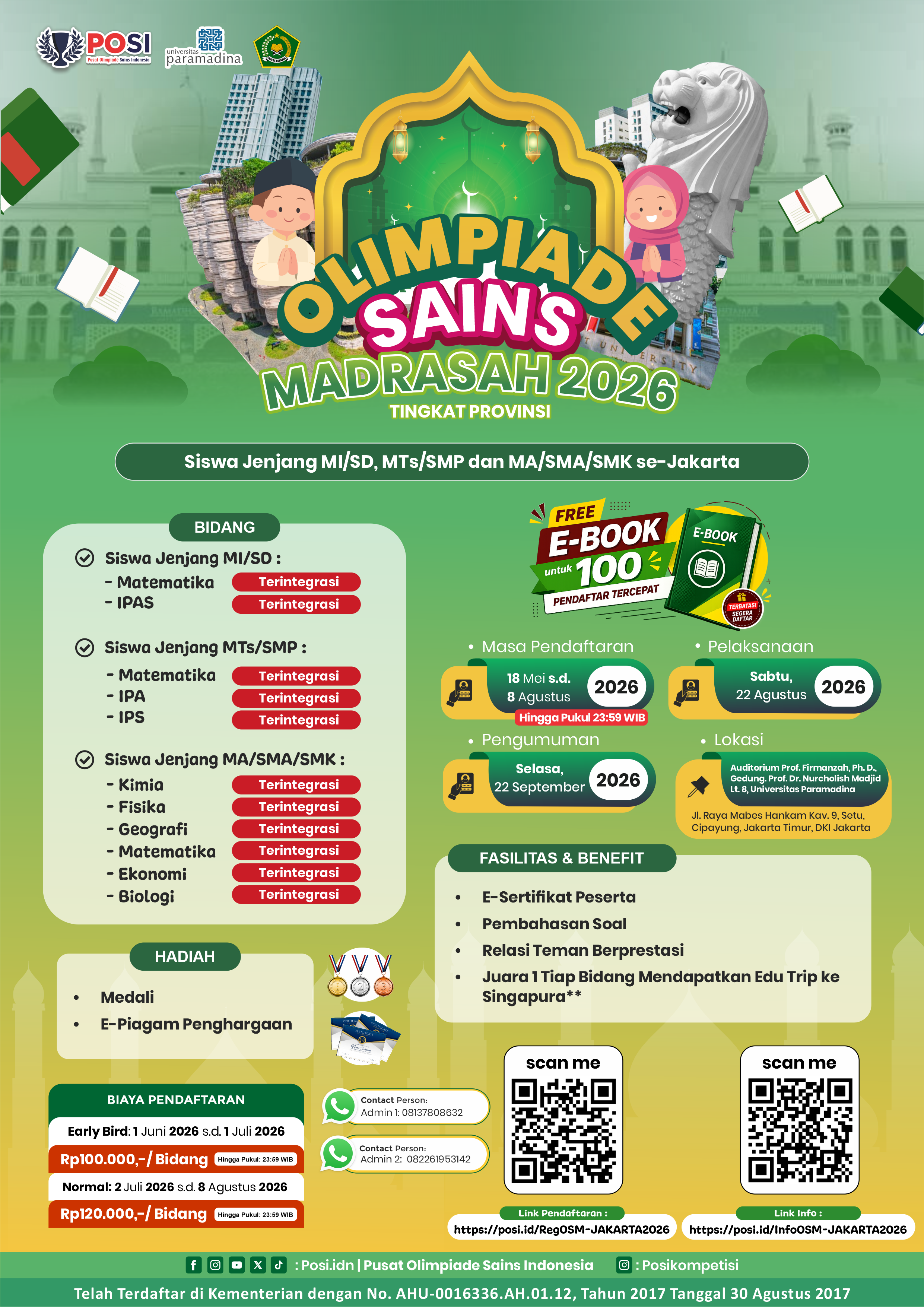 OLIMPIADE SAINS MADRASAH (OSM) PROVINSI JAKARTA 2026