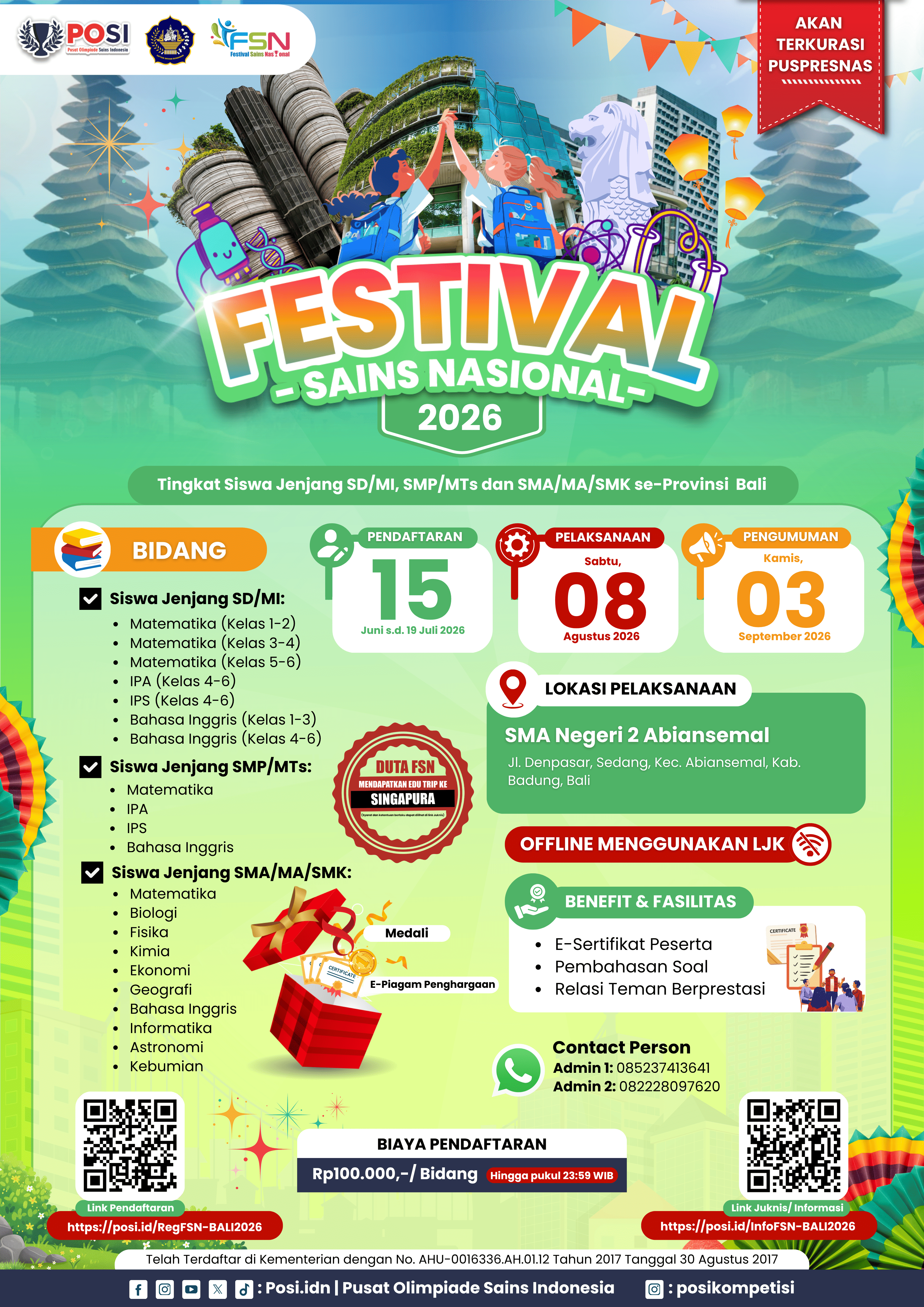 FESTIVAL SAINS NASIONAL (FSN) PROVINSI BALI TAHUN 2026