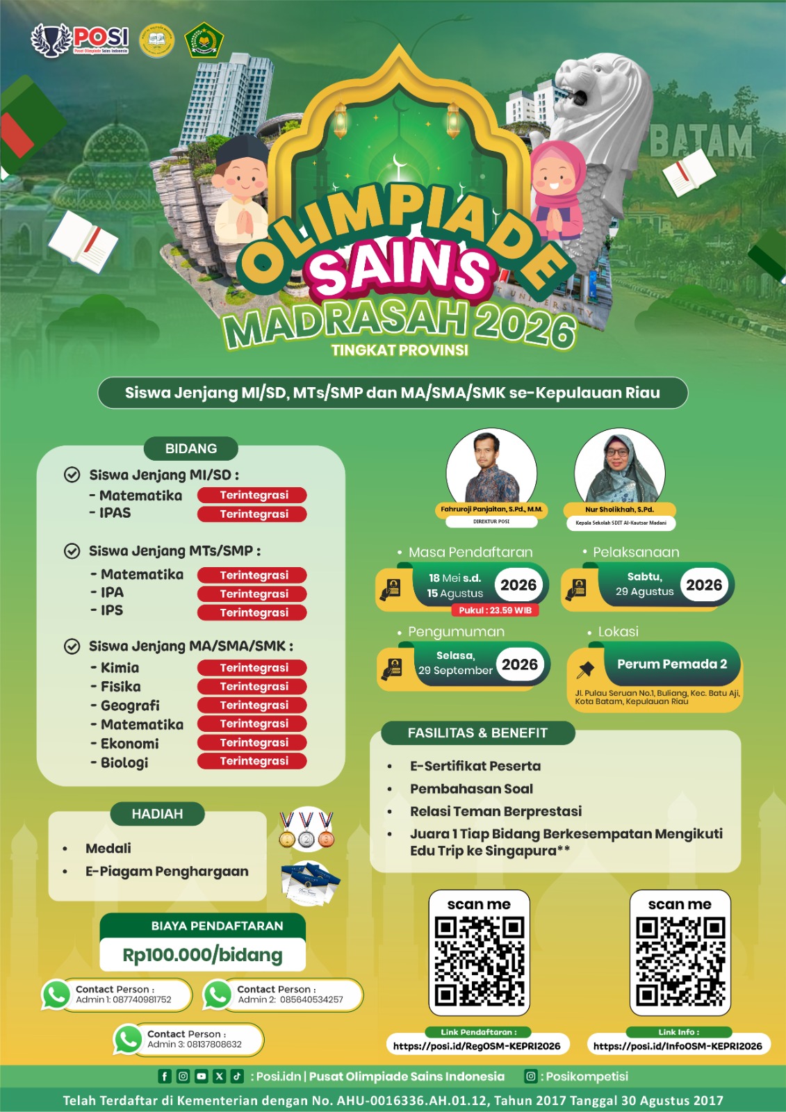 OLIMPIADE SAINS MADRASAH (OSM) PROVINSI KEPULAUAN RIAU TAHUN 2026