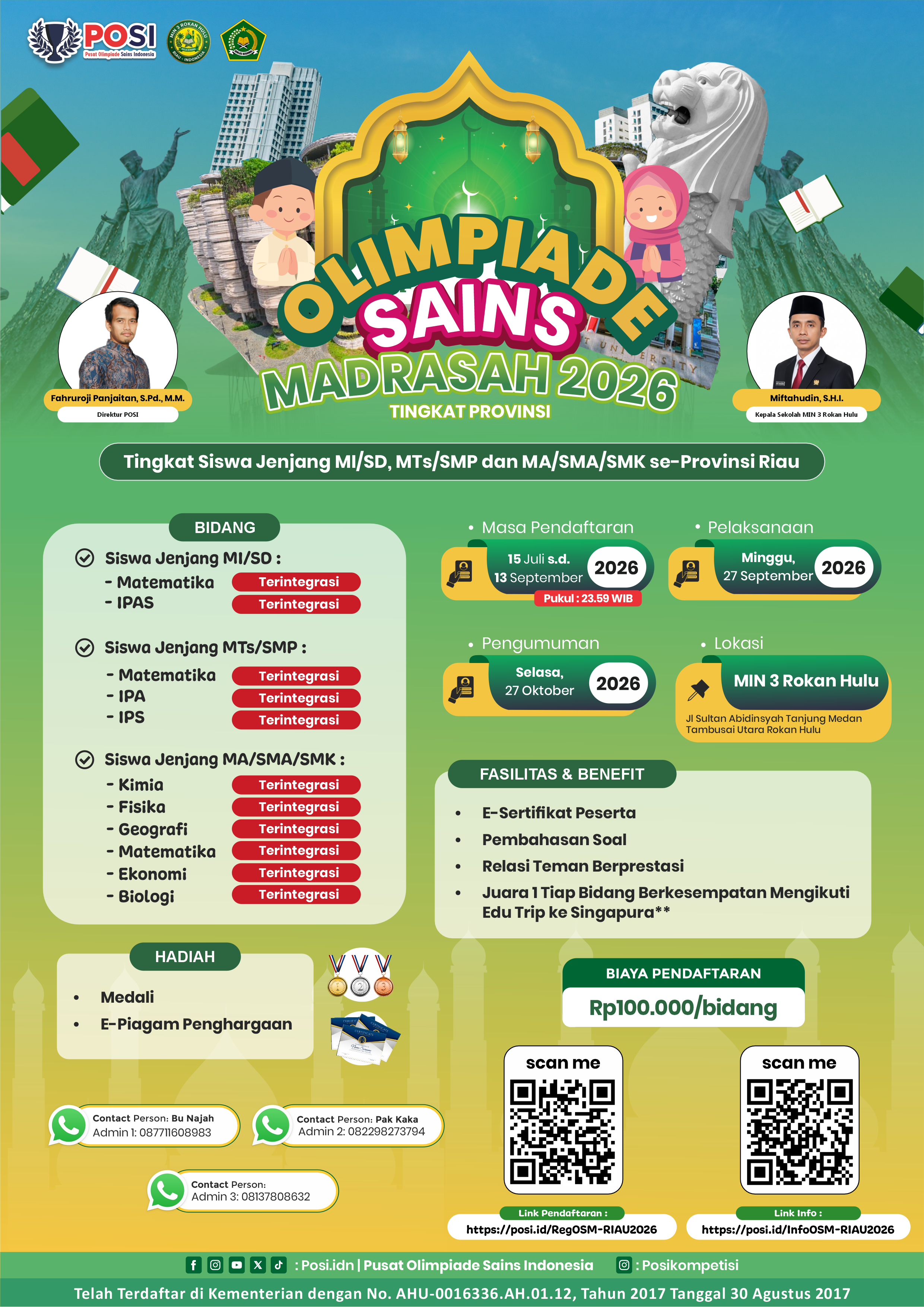 OLIMPIADE SAINS MADRASAH (OSM) PROVINSI RIAU TAHUN 2026