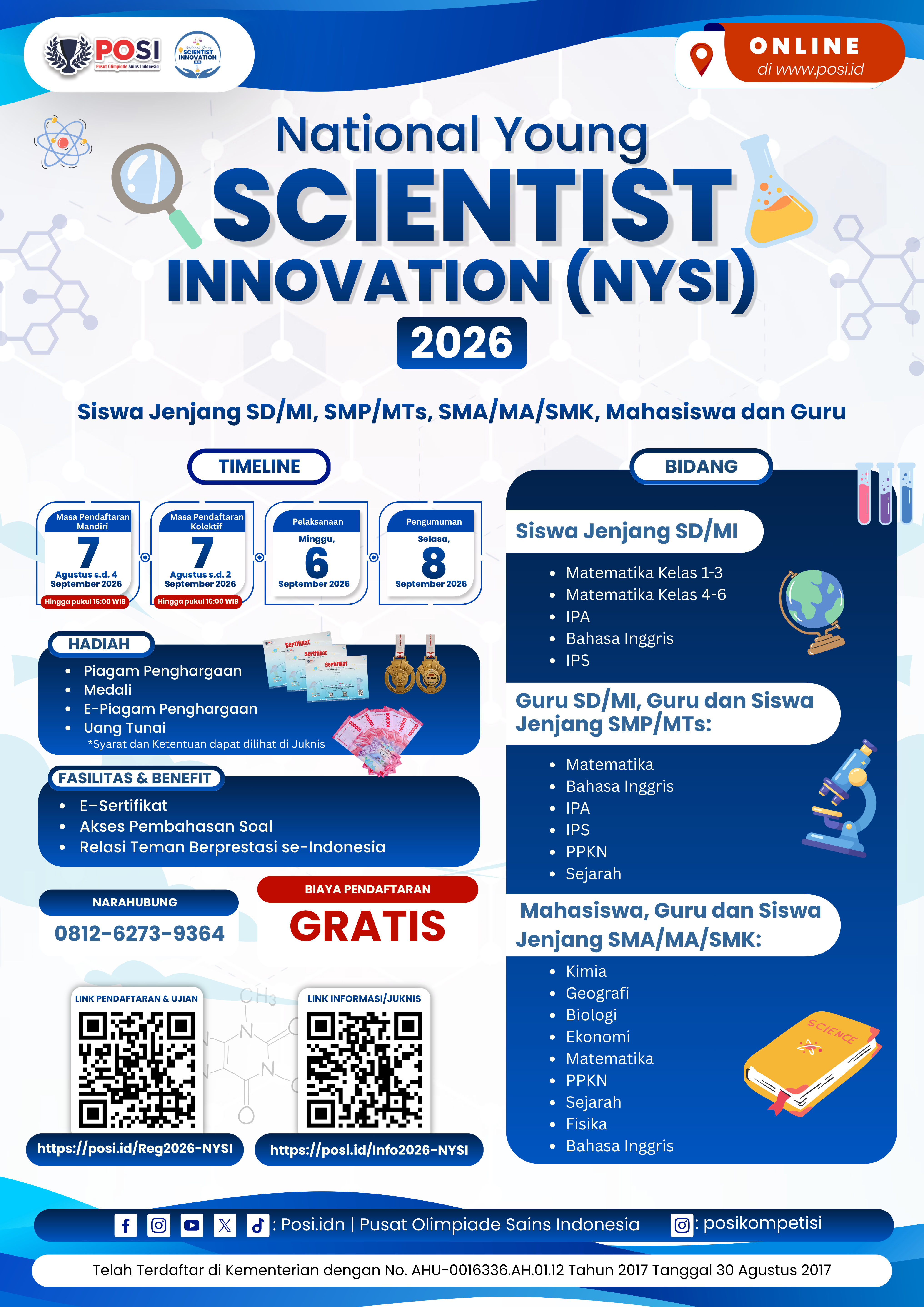 NATIONAL YOUNG SCIENTIST INNOVATION (NYSI) 2026