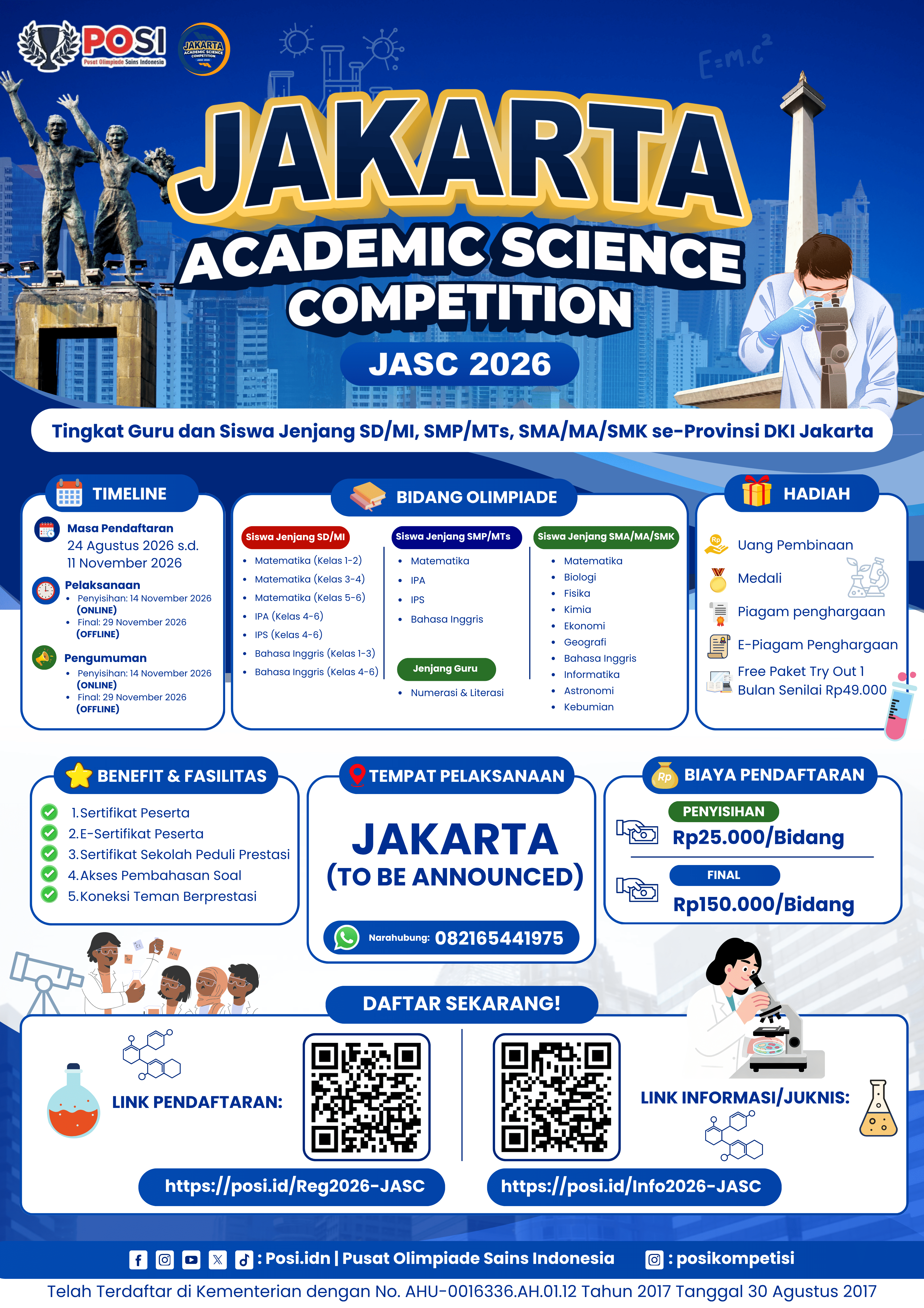 JAKARTA ACADEMIC SCIENCE COMPETITION (JASC) PROVINSI DKI JAKARTA TAHUN 2026