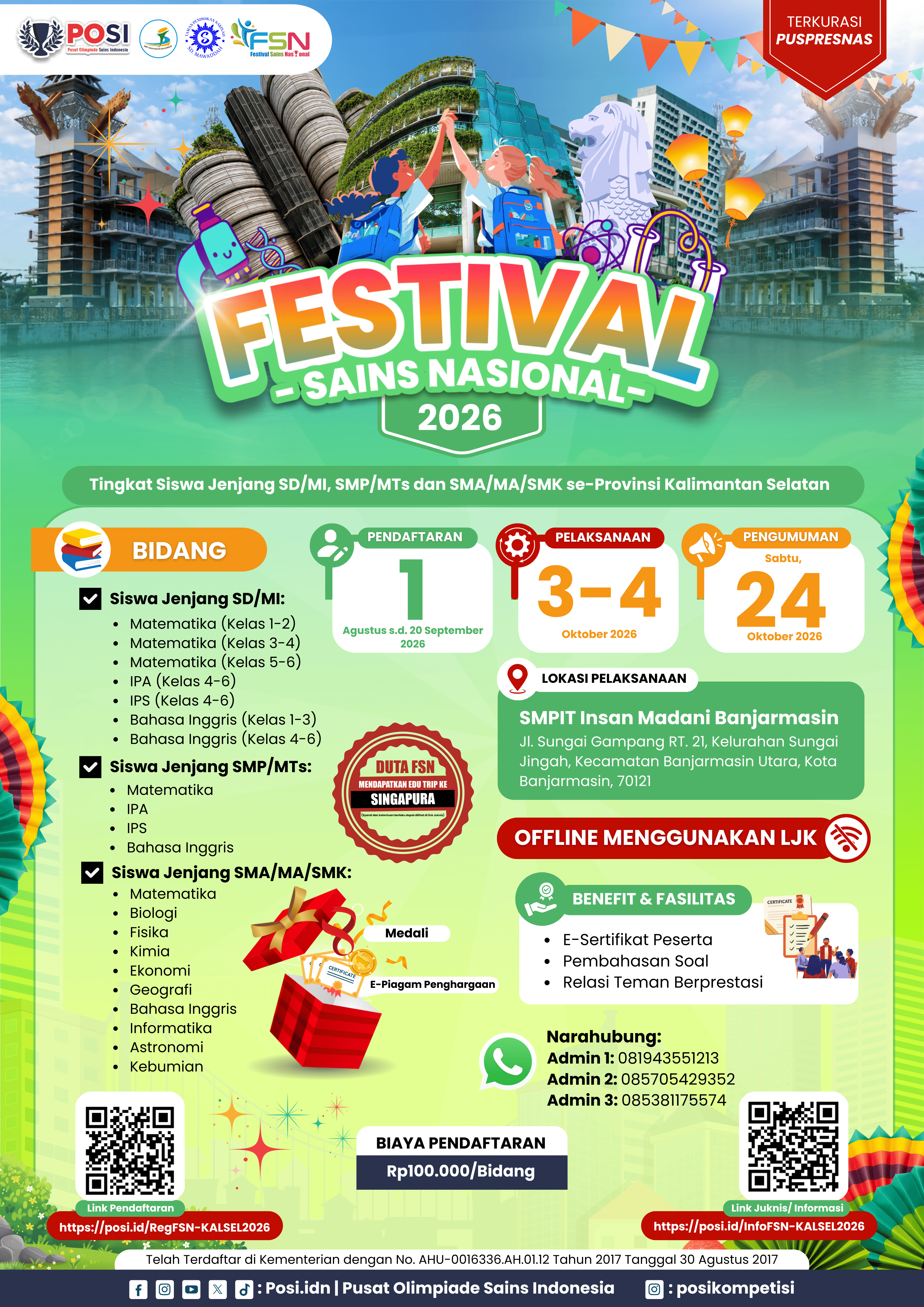FESTIVAL SAINS NASIONAL (FSN) PROVINSI KALIMANTAN SELATAN TAHUN 2026