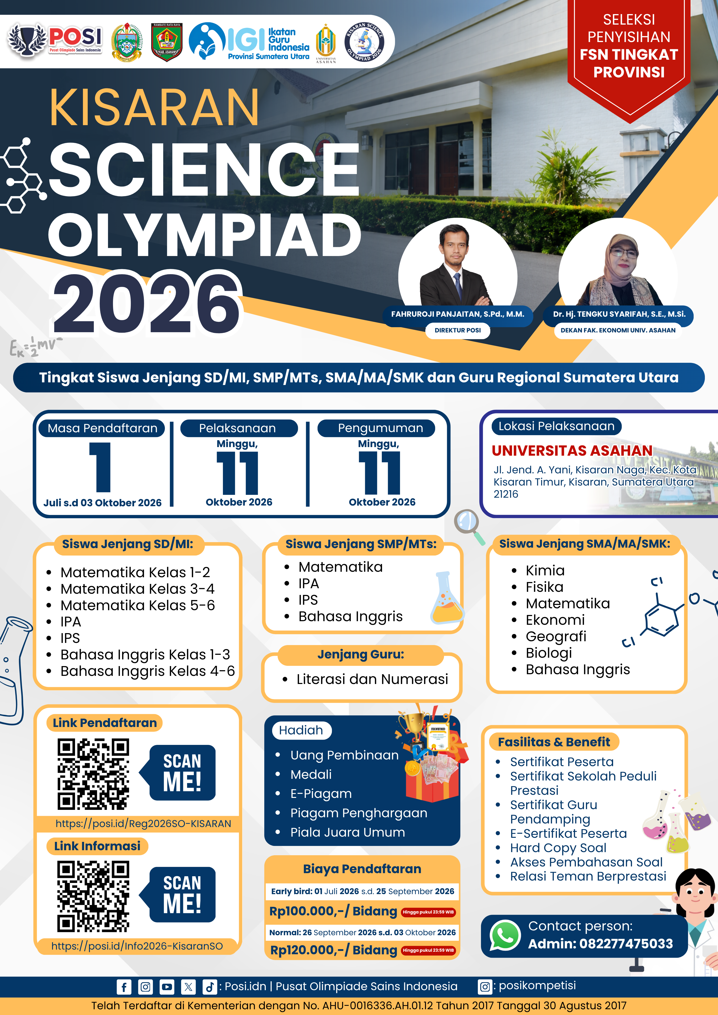 KISARAN SCIENCE OLYMPIAD (KISARAN SO) TAHUN 2026 Regional Sumatera Utara