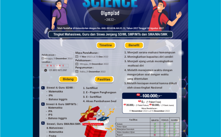 Challenge Science Olympiad (CSO) Tahun 2022